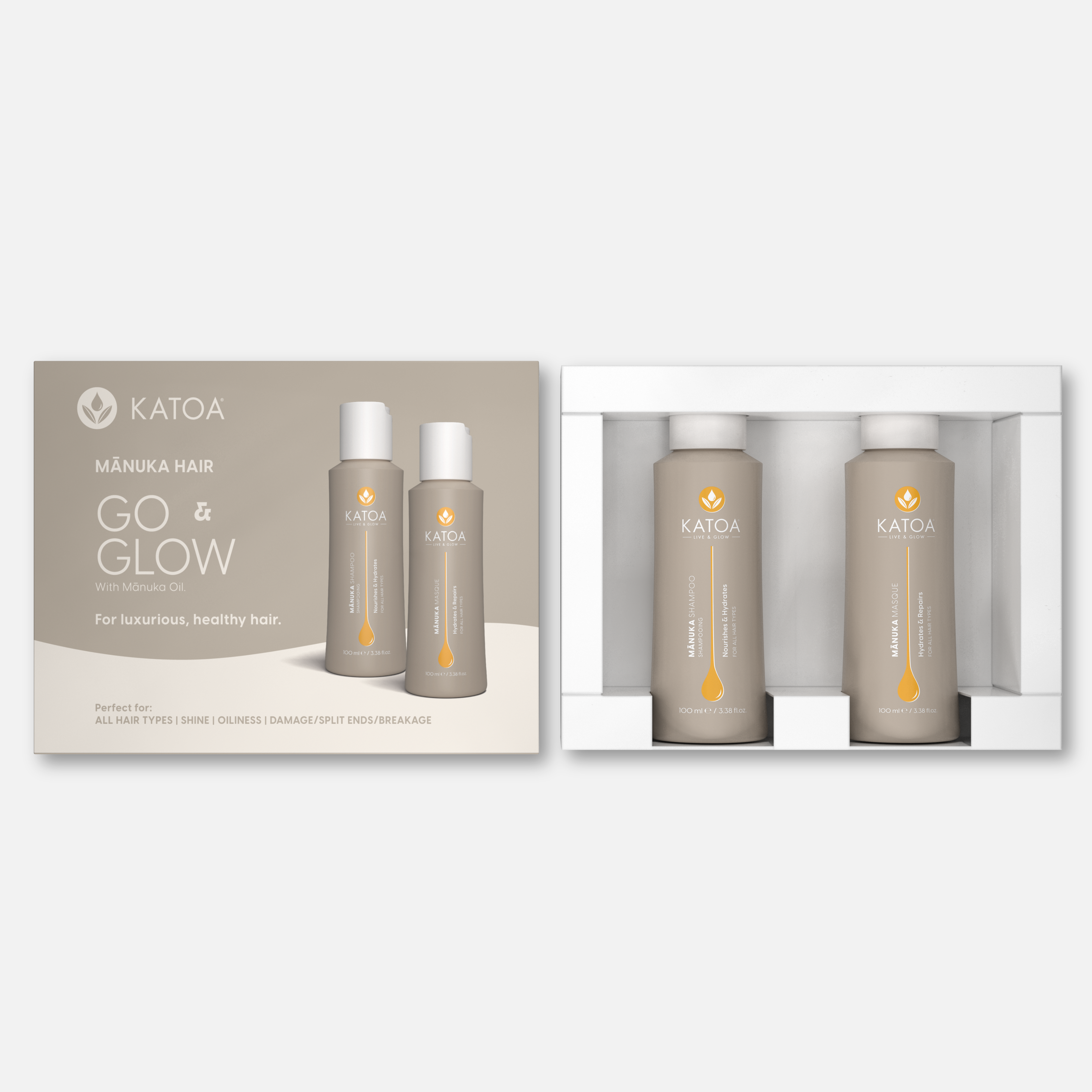 Go & Glow Hair Gift & Travel Set